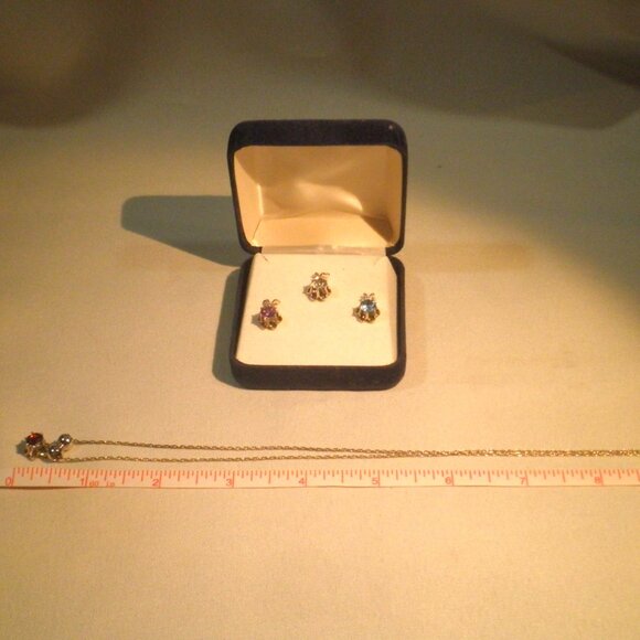 Vintage Sterling Silver Necklace With Four Pendants - Picture 3 of 5